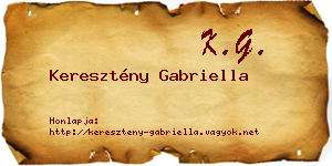 Keresztény Gabriella névjegykártya