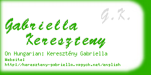 gabriella kereszteny business card